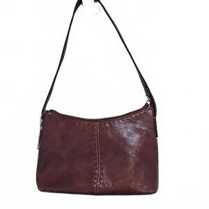Fossil Small Brown Polished Leather Satchel
